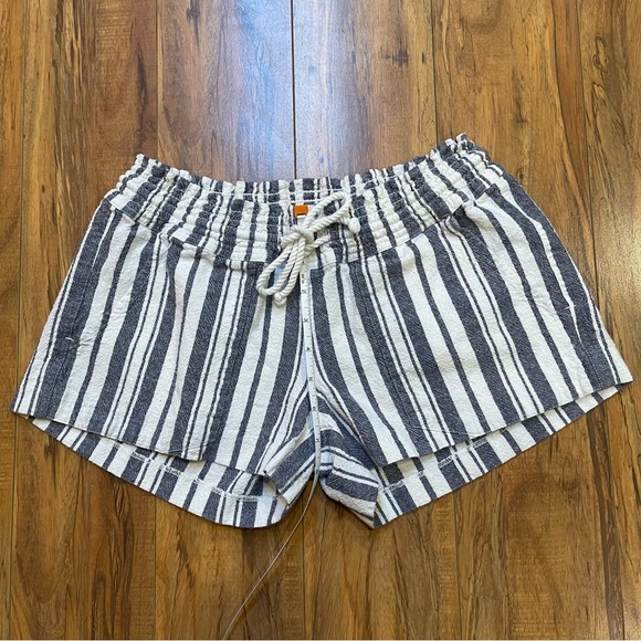 ROXY Oceanside Striped Linen Blend Beach Shorts Size S - Picture 8 of 16